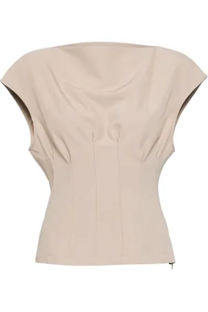 GOEN.J Top smanicato con ruches