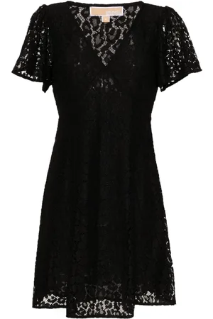 Michael Kors Abito midi con scollo a V in pizzo