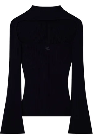 Courrèges Maglione a coste con dettaglio cut-out