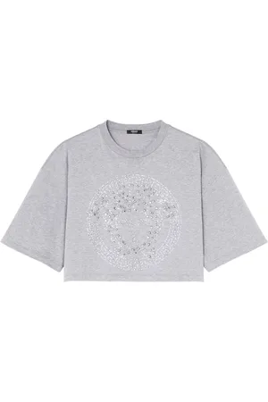 VERSACE T-shirt Crystal Medusa crop