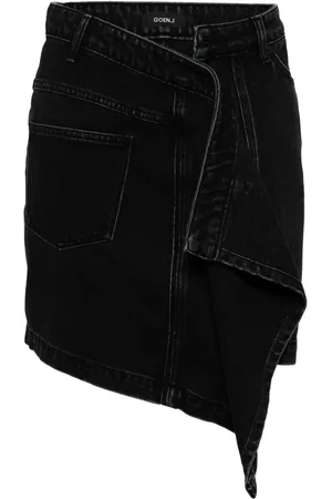 GOEN.J Gonna denim asimmetrica