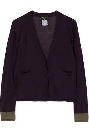 CHANEL Cardigan con dettagli a contrasto 1999