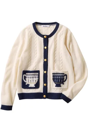 Familiar Cardigan con intarsio