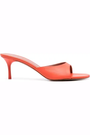 Amina Muaddi Sandali Jeanne in pelle 60mm
