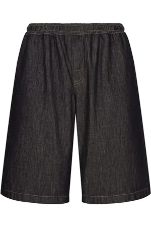 Dolce & Gabbana Shorts sportivi denim con placca logo