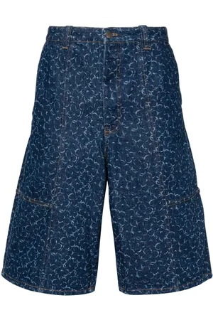 Maison Kitsuné Shorts denim con stampa Abstract Daisy