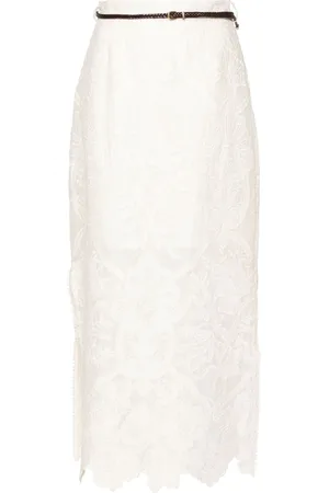 ZIMMERMANN Gonna midi Ottie con ricamo