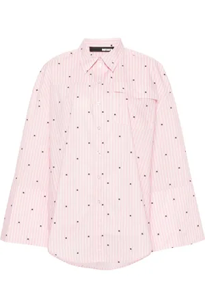ROTATE Camicia a righe con stampa