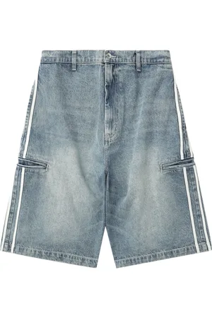 FIVE CM Shorts denim con dettaglio a righe