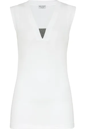 Brunello Cucinelli Top con scollo a V