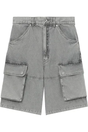 FIVE CM Cargo corti denim a gamba ampia