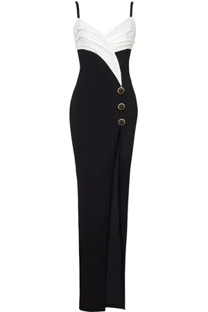 Balmain Abito lungo bicolore