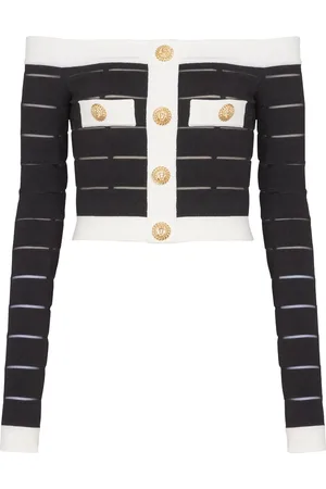 Balmain Top con spalle scoperte