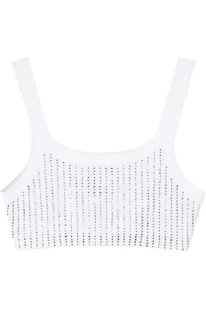 The Attico Top corto con strass