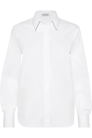 Brunello Cucinelli Camicia con dettaglio colletto