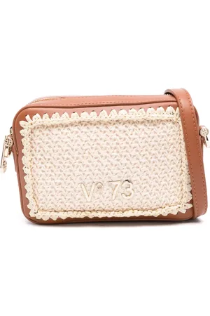 V°73 Borsa a spalla Antelope con bordo intrecciato