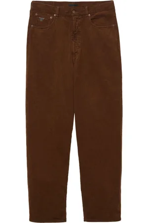 Prada Pantaloni a coste con logo