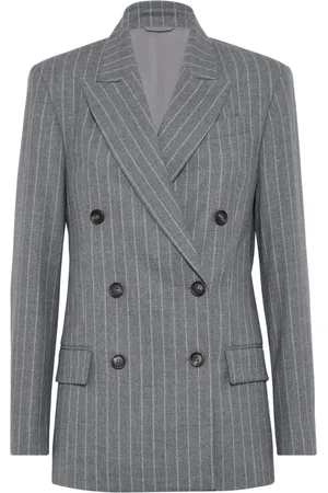 Brunello Cucinelli Blazer doppiopetto gessato