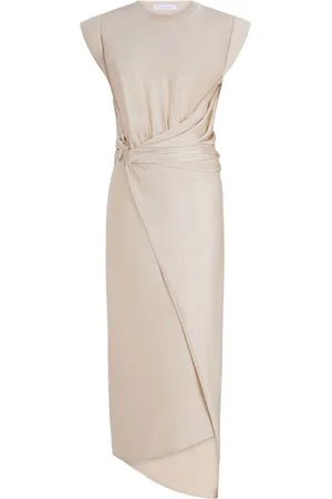 Paco rabanne Abito midi con arricciatura
