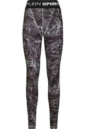 Philipp Plein Leggings con stampa grafica