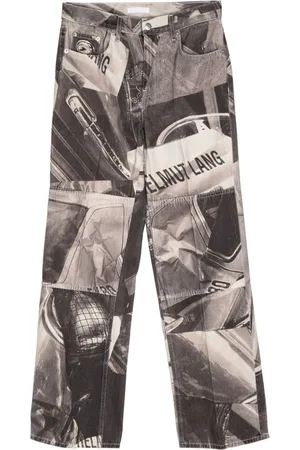Helmut Lang Jeans dritti con stampa