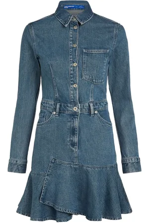 Karl Lagerfeld Abito denim con ruches
