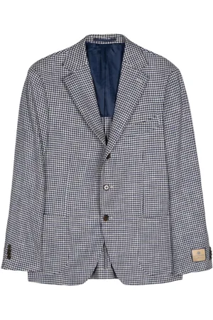 MAN ON THE BOON. Giacca monopetto con motivo pied-de-poule