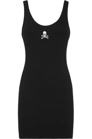 Philipp Plein Abito corto con ricamo Skull