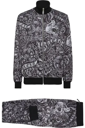 Philipp Plein Tuta sportiva Tattoo con stampa all-over