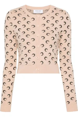 Marine Serre Cardigan con effetto jacquard