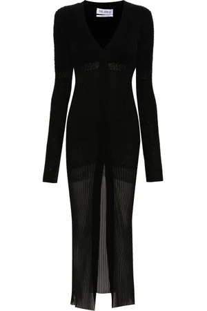 The Attico Abito midi con scollo a V
