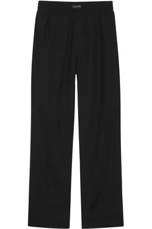 ANINE BING Pantaloni dritti con spacco