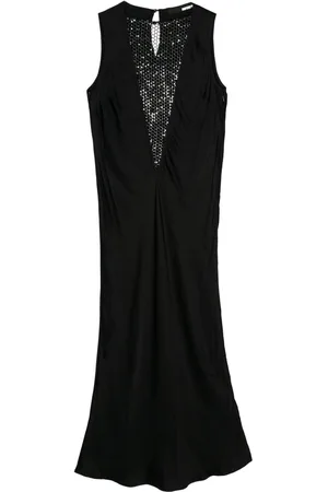 ROTATE Abito midi con paillettes