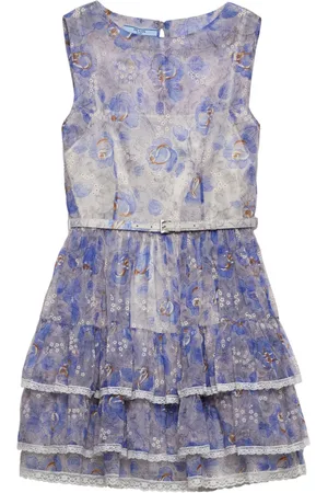 Prada Abito corto a fiori con dettaglio cut-out