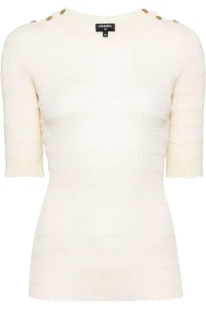 CHANEL T-shirt con bottoni