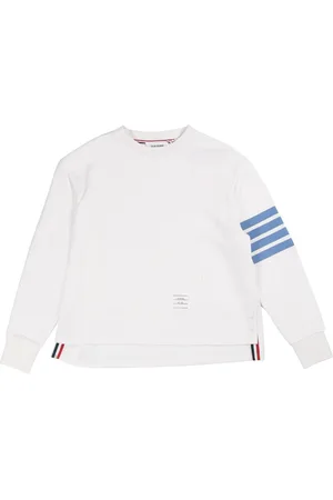 Thom Browne Felpa in cotone con dettaglio a 4 righe