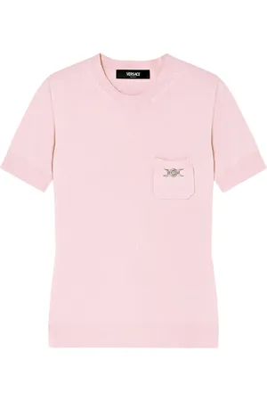 VERSACE Top in maglia con placca Medusa