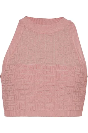 Balmain Top con monogramma PB