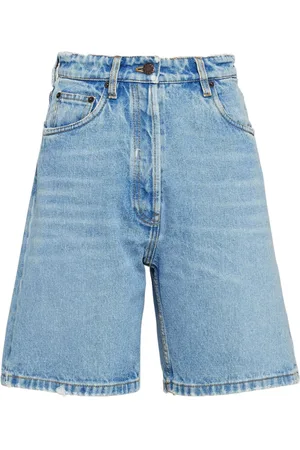 Prada Shorts denim a vita alta