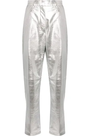 IRO Pantaloni affusolati metallizzati