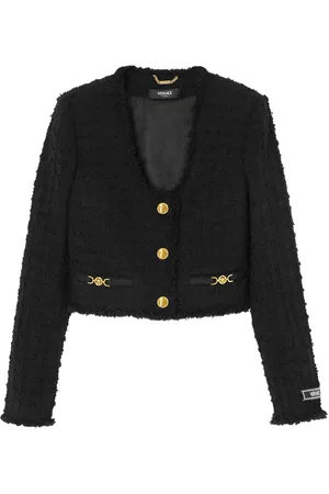 VERSACE Giacca crop Heritage in tweed