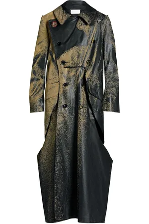 Maison Margiela Trench Sandstorm con effetto vernice