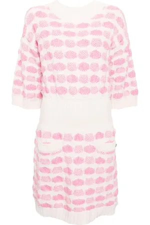 CHANEL Abito con motivo geometrico jacquard 2000