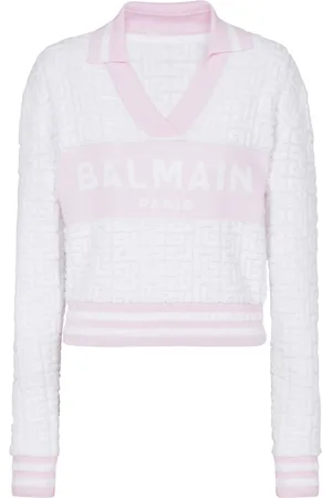 Balmain Polo con monogramma PB jacquard