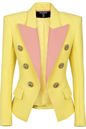 Balmain Blazer bicolore con revers a lancia
