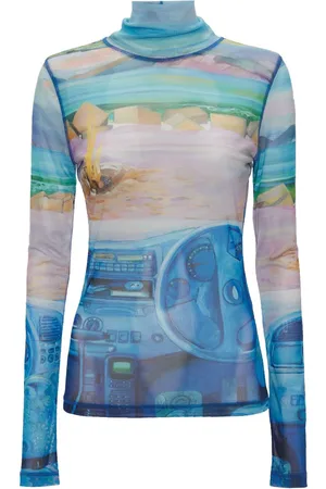J.W.Anderson T-shirt a collo alto con stampa grafica