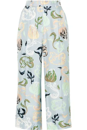 Lanvin Pantaloni crop con stampa grafica