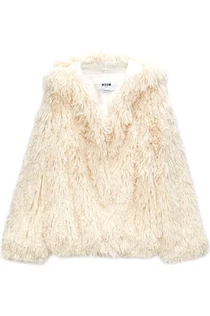 Msgm Giacca monopetto in finta pelliccia