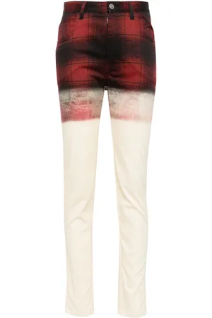 Maison Margiela Jeans skinny a quadri