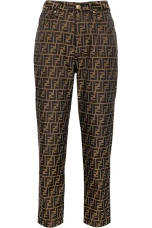Fendi Jeans crop con stampa Zucca